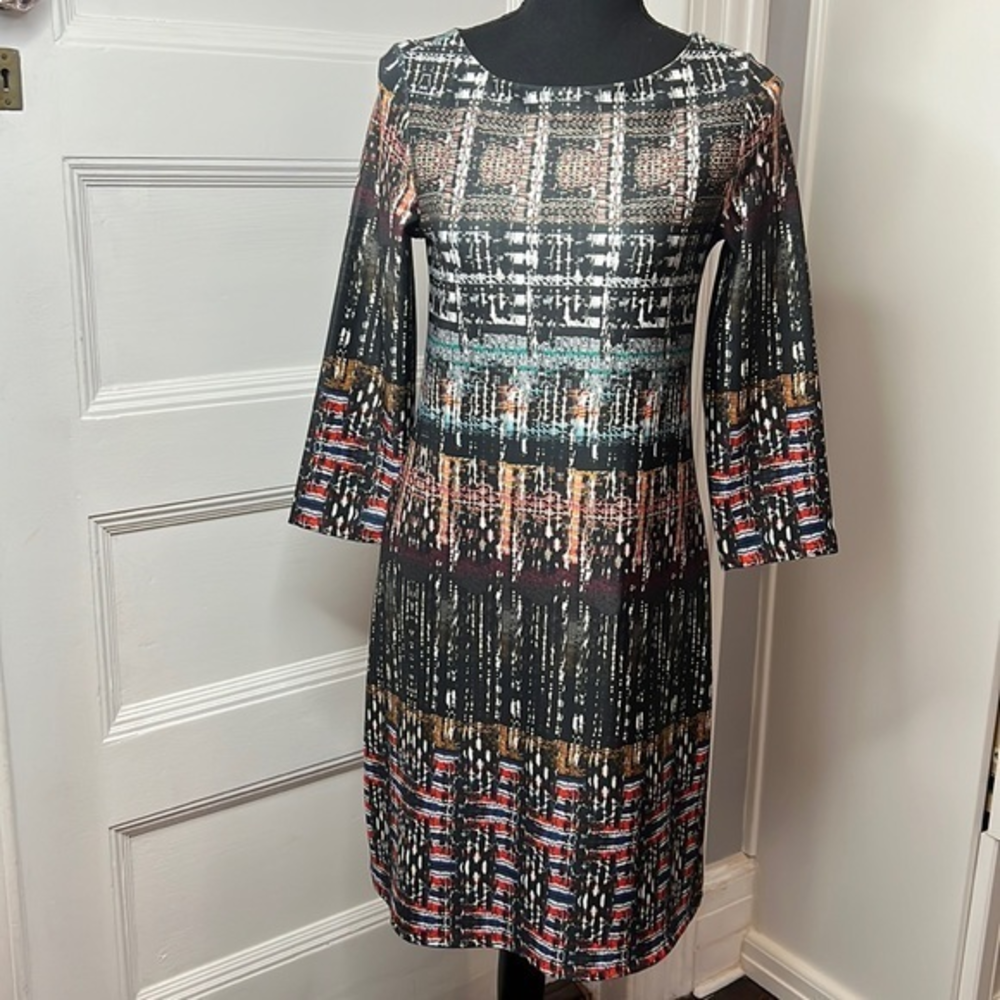 ISLE By Melis Kozan Artsy‎ Colorful Shift Stretch Dress. Size S. New with tag